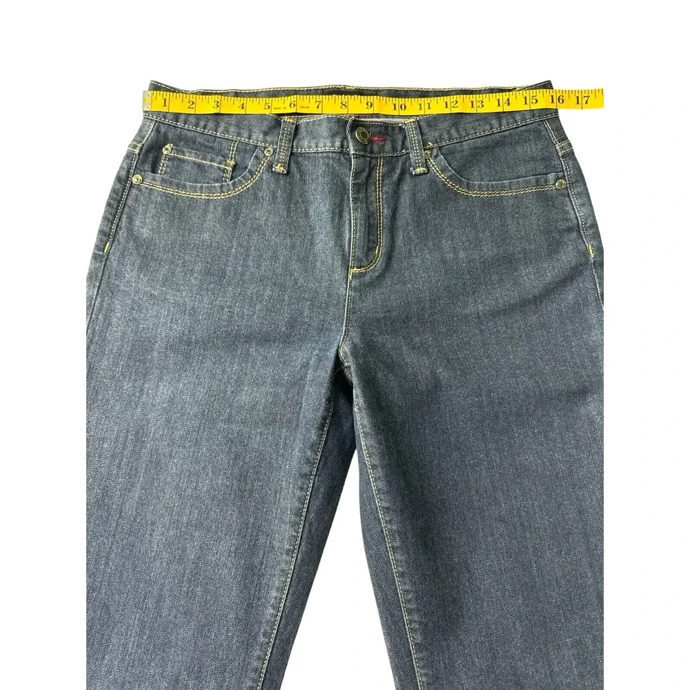 Talbots Women's Mid Rise Straight Jeans Dark Wash Classic Fit Size 8